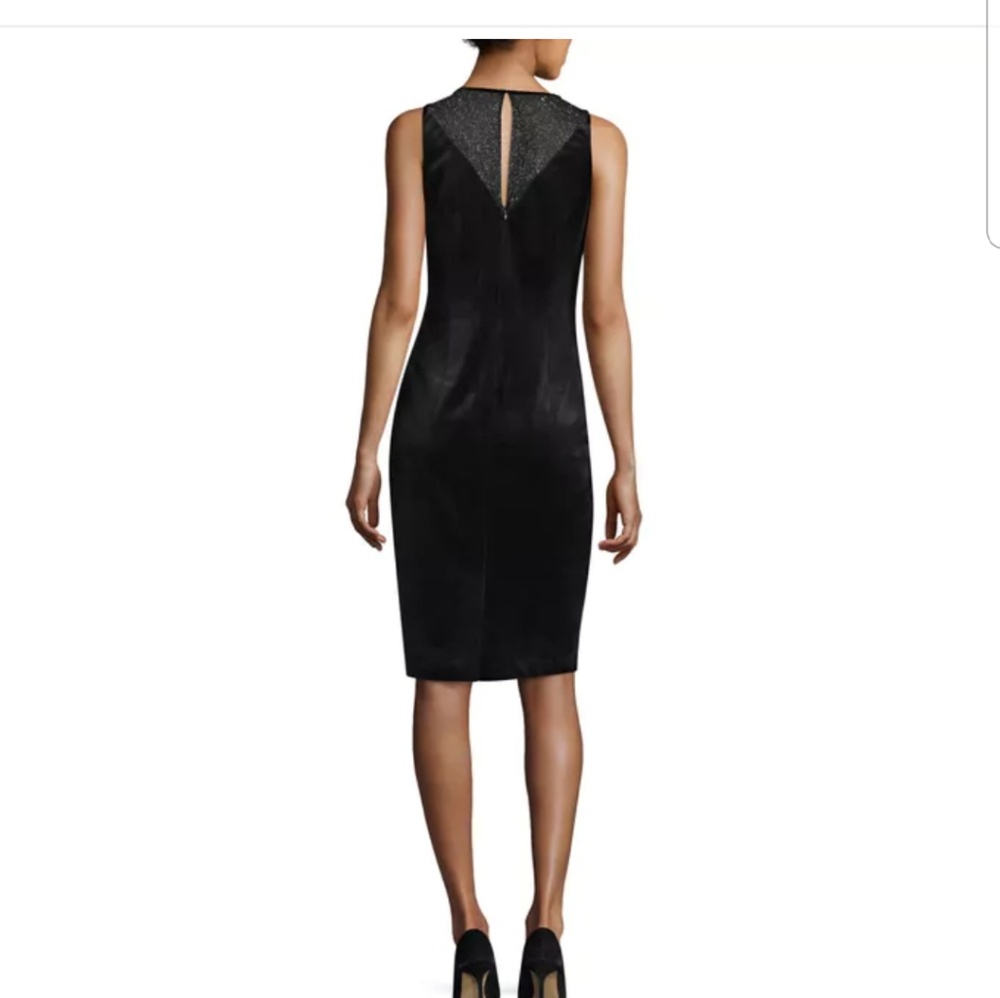 Elie Tahari Mikaya Velvet Dress Black - Picture 4 of 8